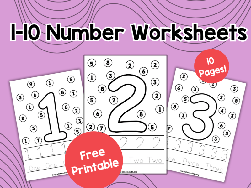 Engaging Worksheets to Teach Number&nbsp;Recognition