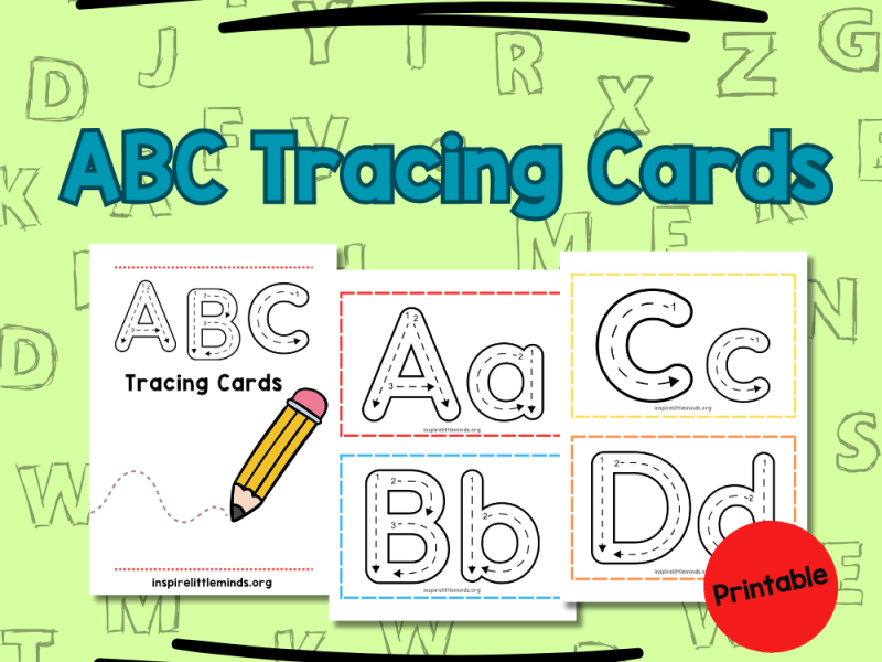 Fun ABC Tracing Cards for Early Literacy&nbsp;Skills