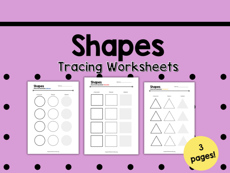 Printable Worksheets for Shape&nbsp;Tracing