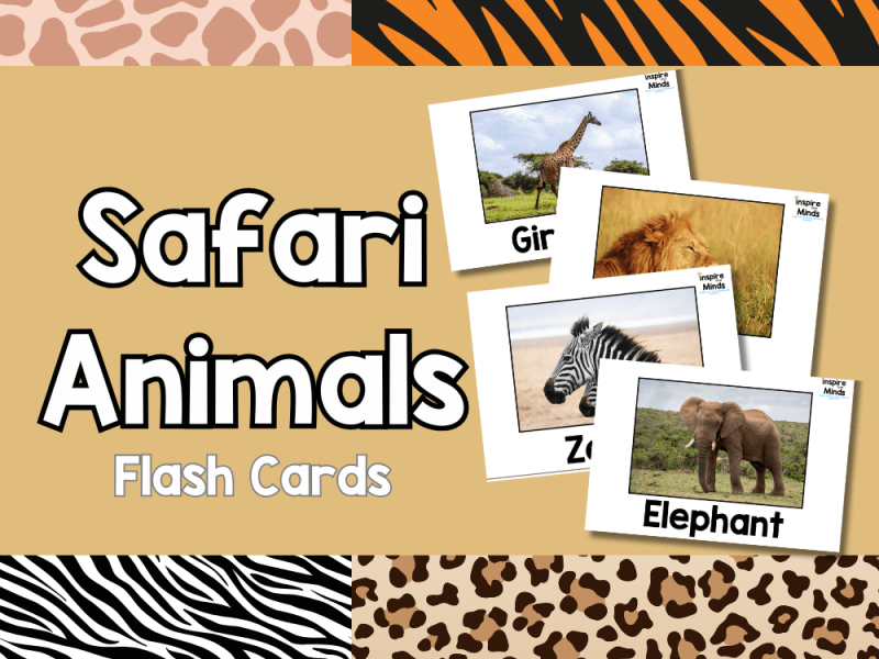 Enhancing Preschool Learning with Safari Animal Flash&nbsp;Cards