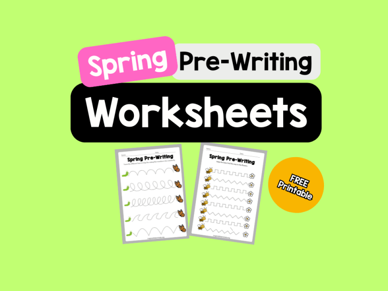 Spring Pre-Writing Worksheets for&nbsp;Preschoolers