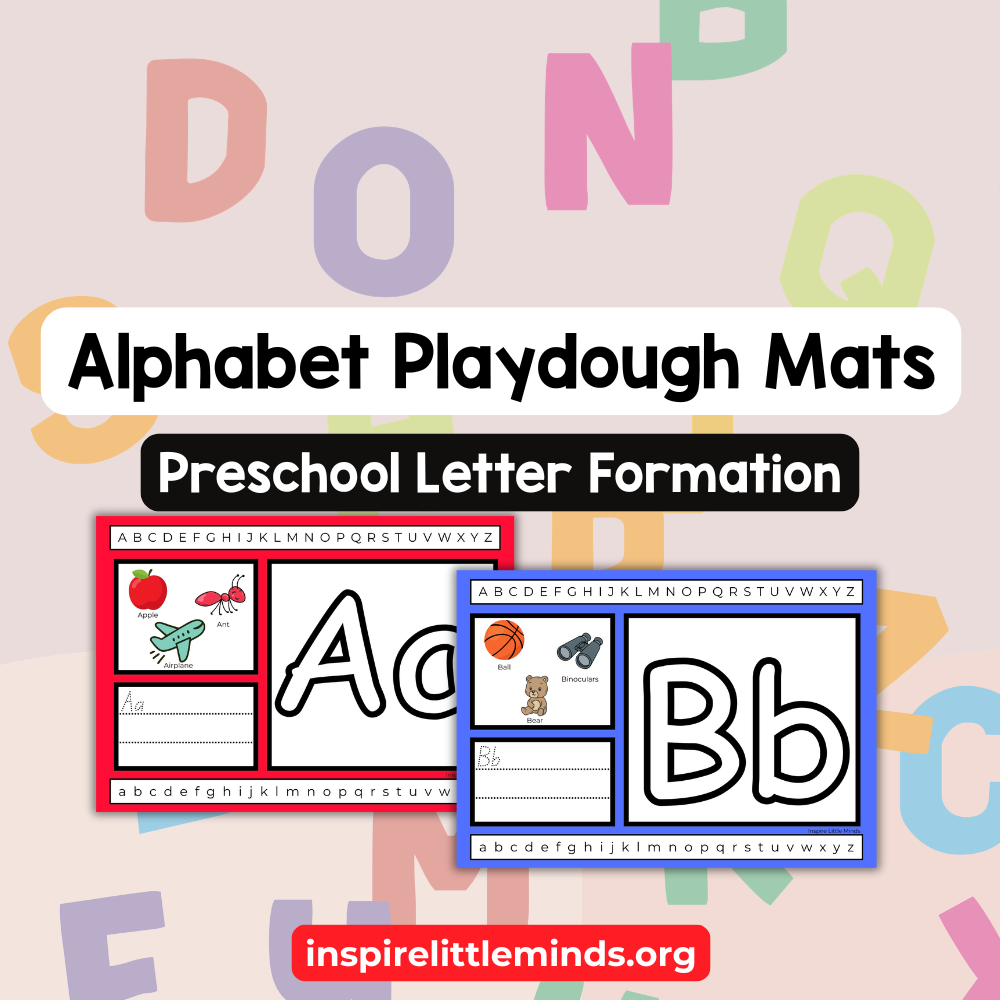 Alphabet Playdough Mats (Uppercase & Lowercase) – Preschool Letter Formation Printable + Free ABC Sample