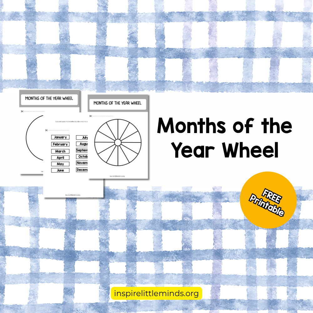Months of the Year Wheel Activity for Preschoolers- Free Worksheet